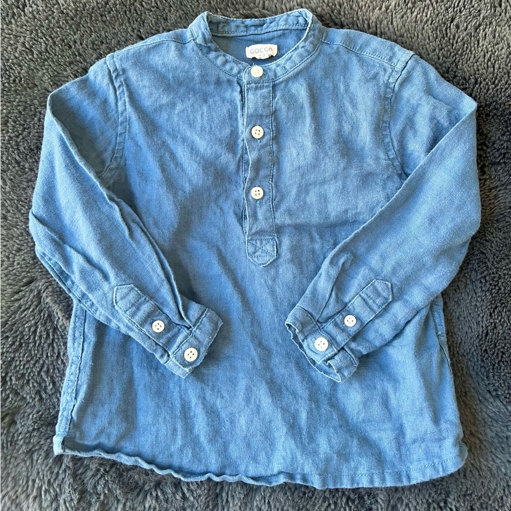 Cotton Half Button-down shirt (2-3T)